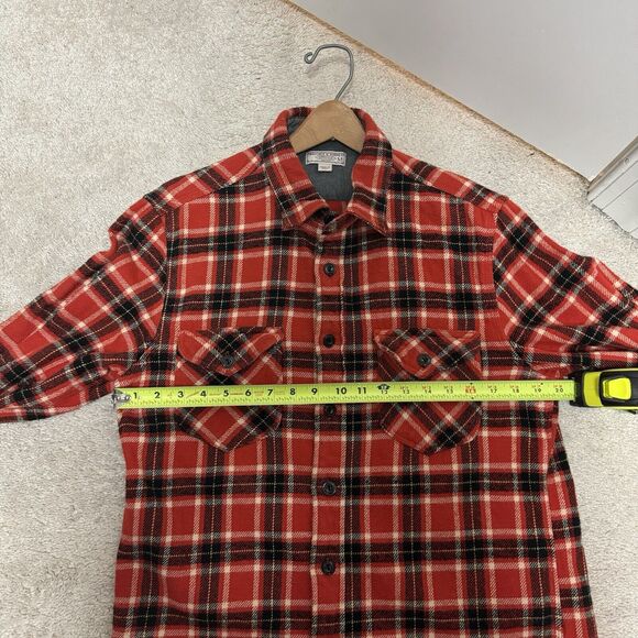 Vintage Wallace And Barnes Red Thick Overshirt Shirt Jacket Workwear - Picture 5 of 11
